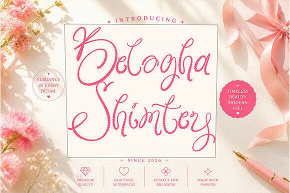 Beloga Shimtey: An Elegant Script Font for Makers