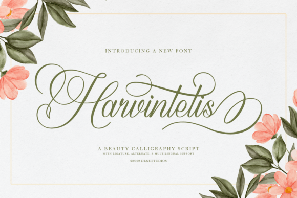 Harvintelis: The Fluid Script Font for Digital Sophistication