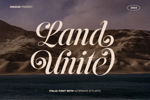 Land Unite: An Editorial Designer's Bold Script Typeface