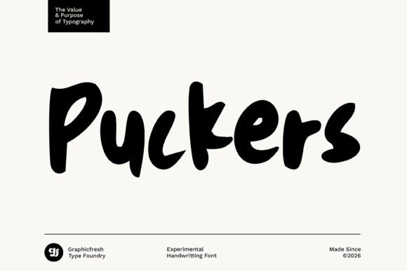 Puckers: A Handwritten Font for the Authentic Maker
