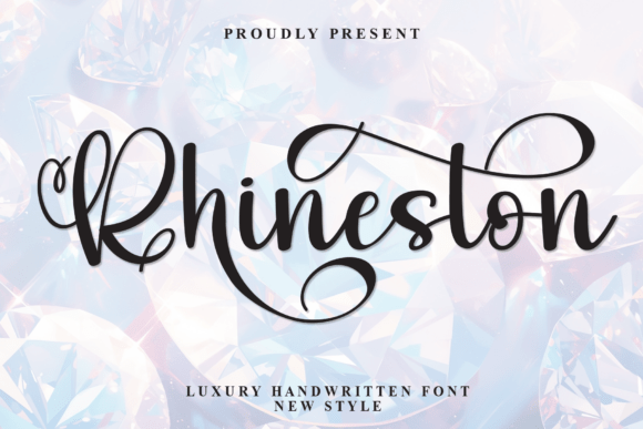 Rhineston Font: A Handcrafted Script for Artisan Products